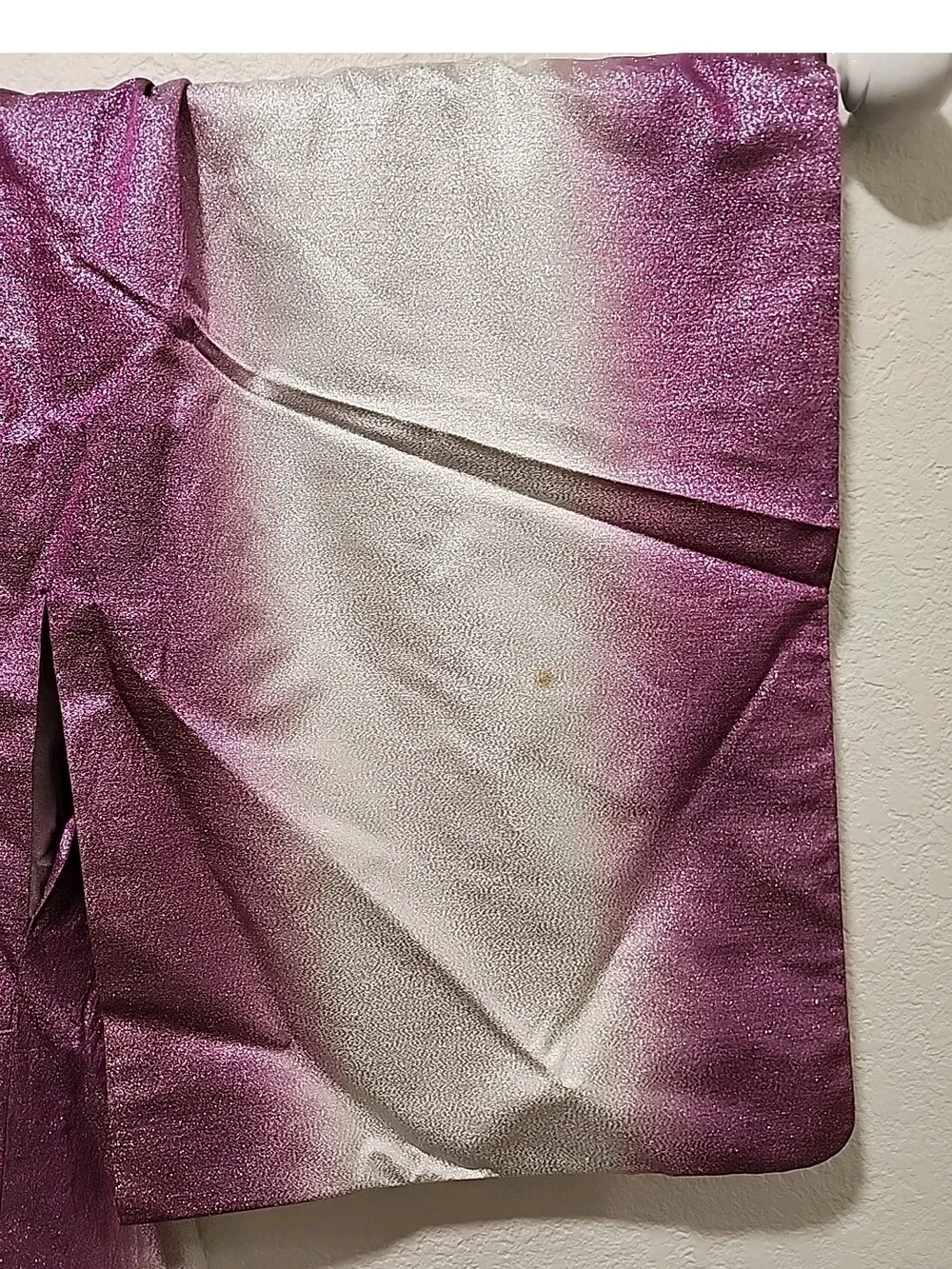 Vintage Japanese kimono Pink Purple White Beautiful Silk Kimono robe